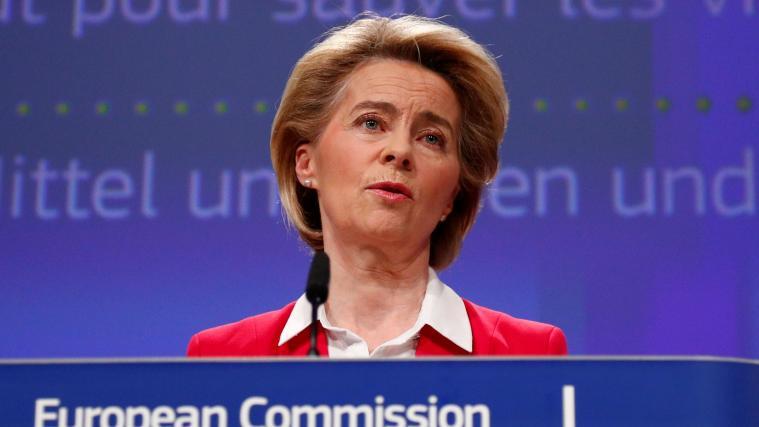 Ursula von der Leyen stellte am Donnerstag in Brüssel ein Konzept für Kurzarbeiterhilfen vor.