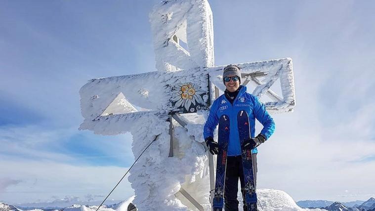 Christof Innerhofer am Hohen Weißzint in den Zillertaler Alpen.