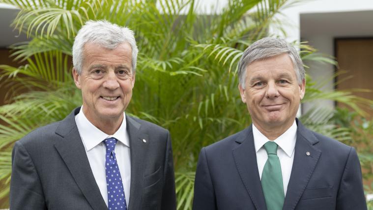 Präsident Michael Grüner und Generaldirektor Zenone Giacomuzzi.