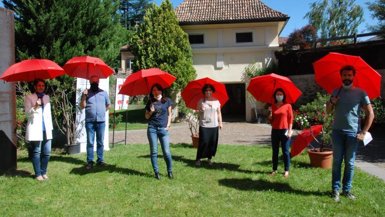 Renata Plattner (v.l), Paolo Valente, Alessia Fellin, Brigitte Hofmann, Monika Verdorfer Leonardo Battisti.