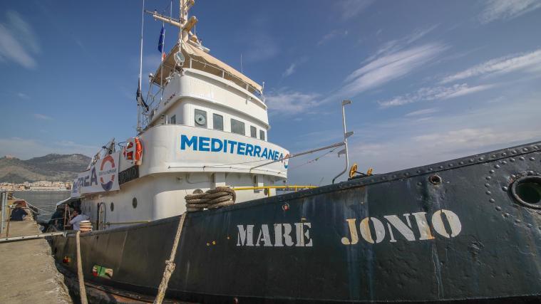 Das italienische Rettungsschiff „Mare Jonio“.