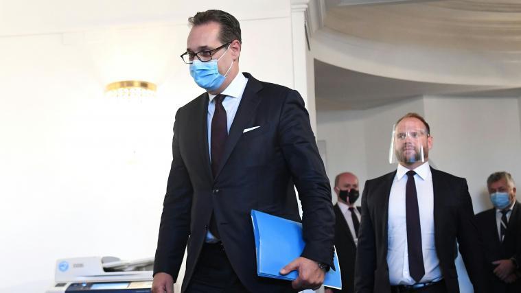 Der österreichische Ex-Vizekanzler Heinz-Christian Strache im Rahmen des Ibiza-U-Ausschusses am Donnerstag, im Parlamentsausweichquartier in der Hofburg in Wien.