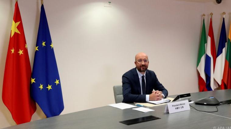 EU-Ratspräsident Michel nimmt an den Gesprächen mit China teil.