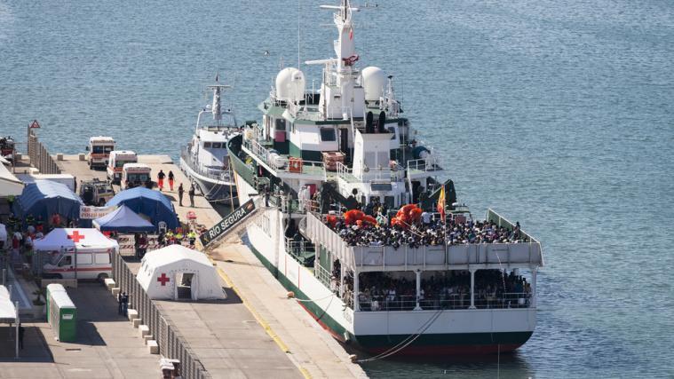 Flüchtlinge in Cagliari.