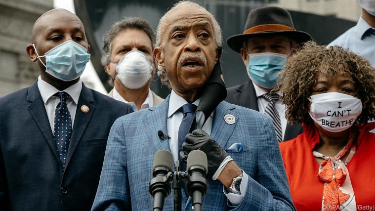 Pastor Al Sharpton hielt die Trauerrede für George Floyd.