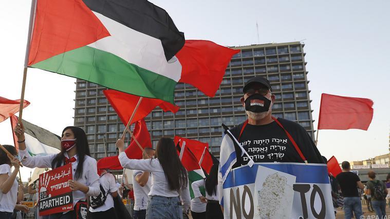 Protestierende Palästinenser am vergangenen Wochenende in Tel Aviv.