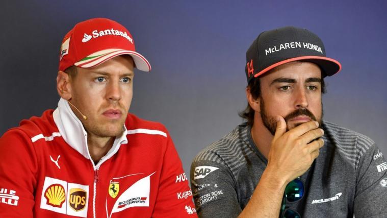 Alonso (r.) wurde Vettel (l.) vorgezogen