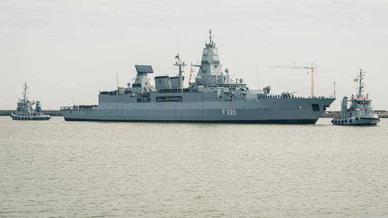 An Bord der "Hamburg" werden etwa 250 Soldaten sein.