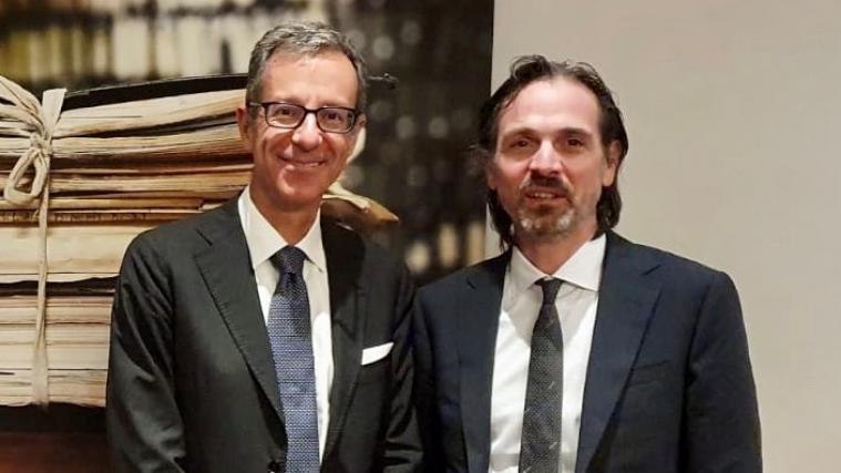 Der neue Präsident von Brennercom Federico Protto (links) und Brennercom-Geschäftsführer Josef Morandell.