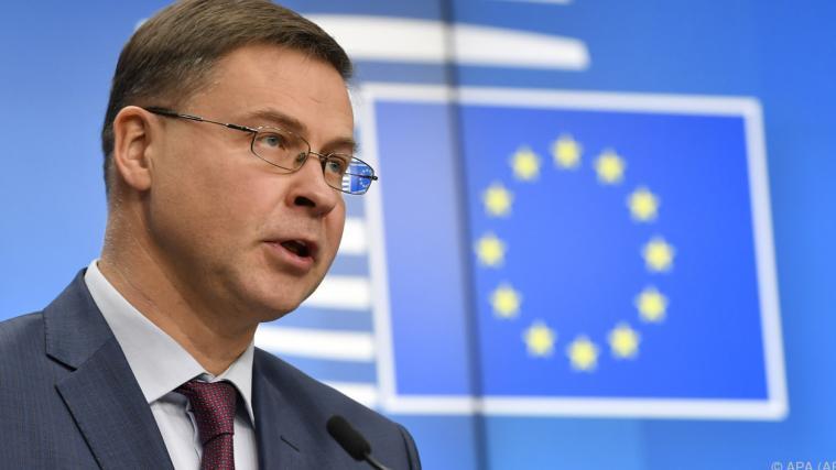Der zuständige EU-Kommissar Valdis Dombrovskis.