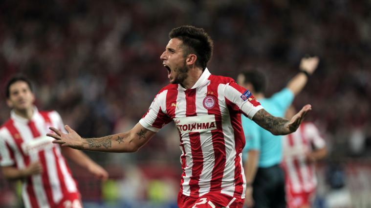 Im Dress von Olympiacos erzielte Leandro Greco einen Treffer in der Champions League.