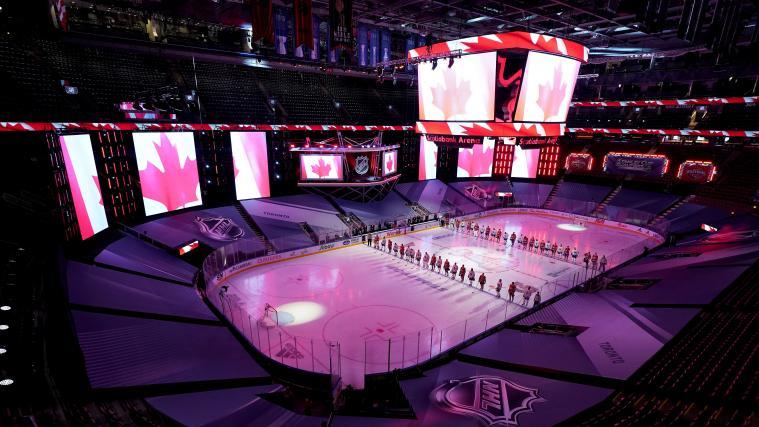 In der Scotiabank Arena in Toronto wurde bereits erste Testspiele absolviert.