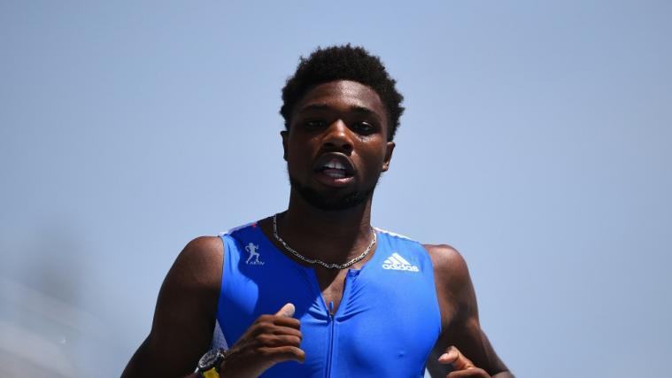 Noah Lyles bei den "Inspiration Games" in Zürich