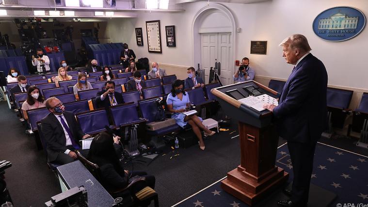 Pressekonferenz des US-Präsidenten in Washington.