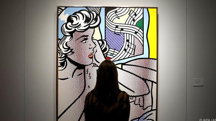 Roy Lichtensteins Bild "Nude with Joyous Painting".