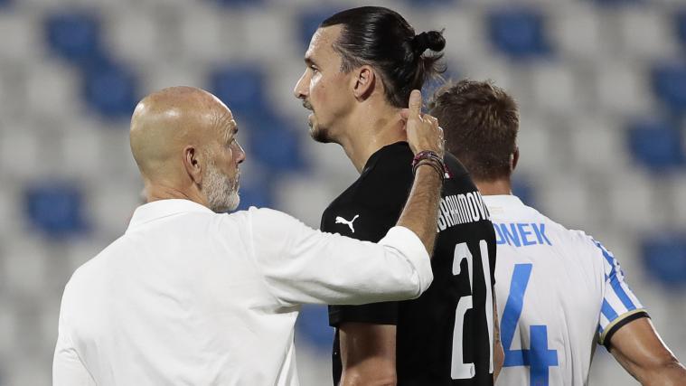 Zlatan Ibrahimovic pflegt ein gutes Verhältnis zu Milan-Coach Stefano Pioli.