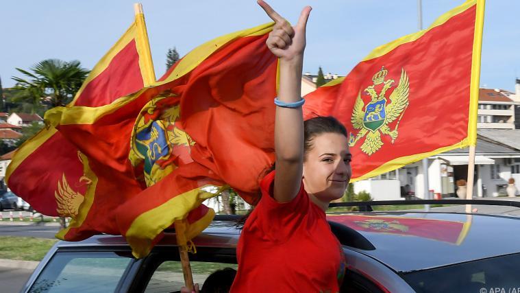 Anhänger von Langzeit-Präsident Milo Djukanovic.