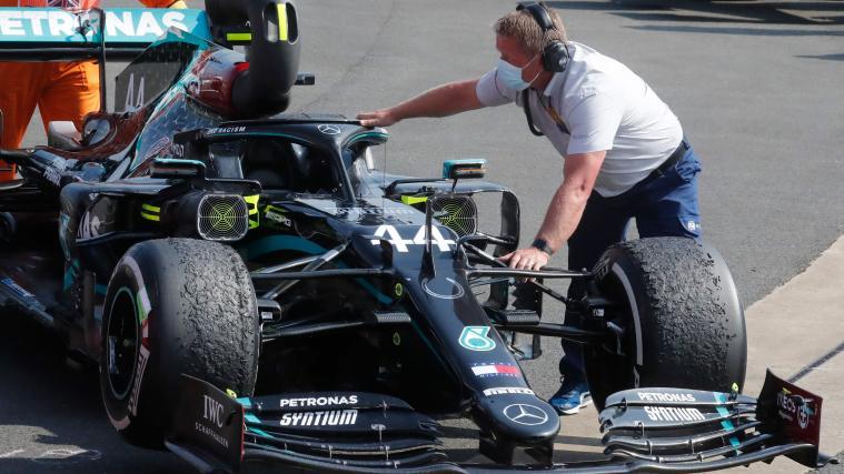 So sahen die Reifen von Lewis Hamilton nach dem zweiten Rennen in Silverstone aus.