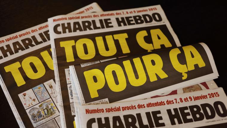 Anlässlich des Prozessauftakts zu dem islamistischen Terroranschlag auf das französische Satireblatt „Charlie Hebdo“ 2015 wurden erneut Mohamed-Karikaturen veröffentlicht.