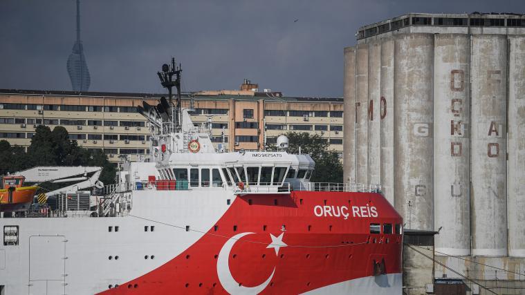Das Forschungsschiff „Oruc Reis“ sucht weiter nach Erdgas im Mittelmeer.