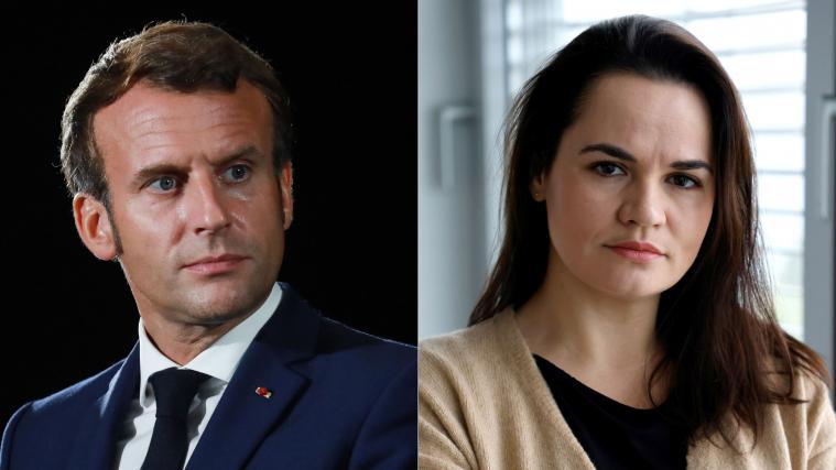 Der französische Präsident Emmanuel Macron ist am Dienstag mit der weißrussischen Oppositionsführerin Swetlana Tichanowskaja zusammengetroffen.