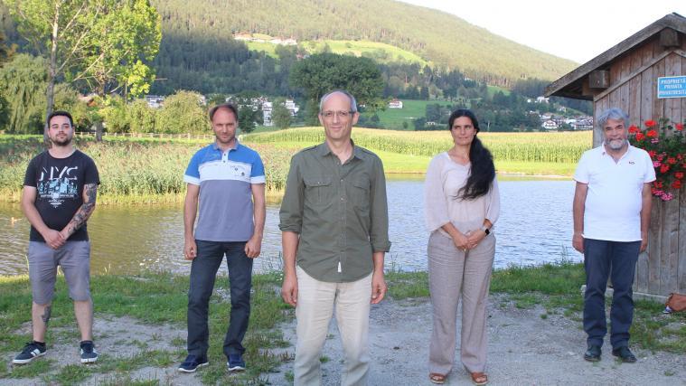 Die Kandidaten: Christian Conrater, Werner Straudi (Bobby), Bernhard Hilber (Mörl), Elsa Felisatti und Dr. Herbert Campidell