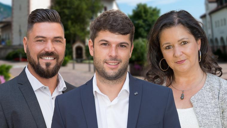 Die Kandidaten (v. l. n. r.): Lukas Tratter, Rene Lochmann, Margret (Greti) Freund.