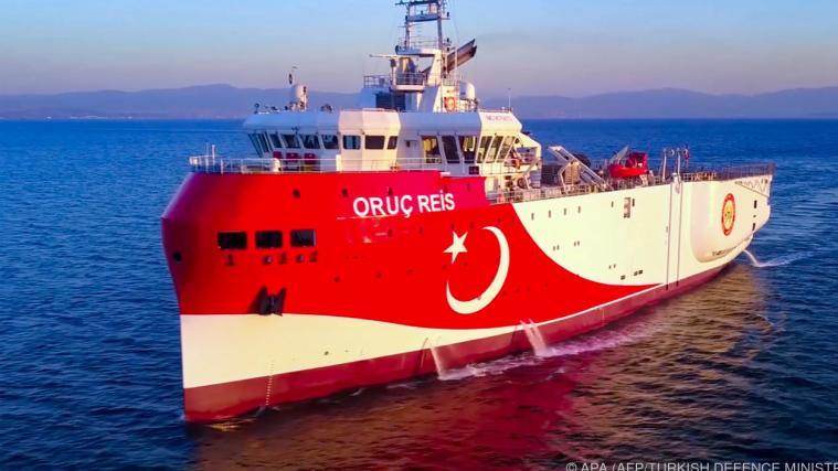 Die umstrittene Erdgassuche des Forschungsschiffs „Oruc Reis“ wurde bereits mehrfach von der Türkei verlängert.