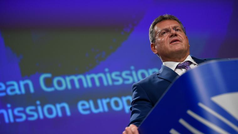 EU-Kommissionsvizepräsident Maros Sefcovic am Montag in Brüssel.