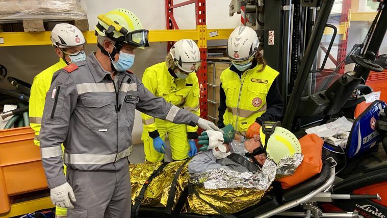 Gemeinsame Übung der Rettungskräfte.