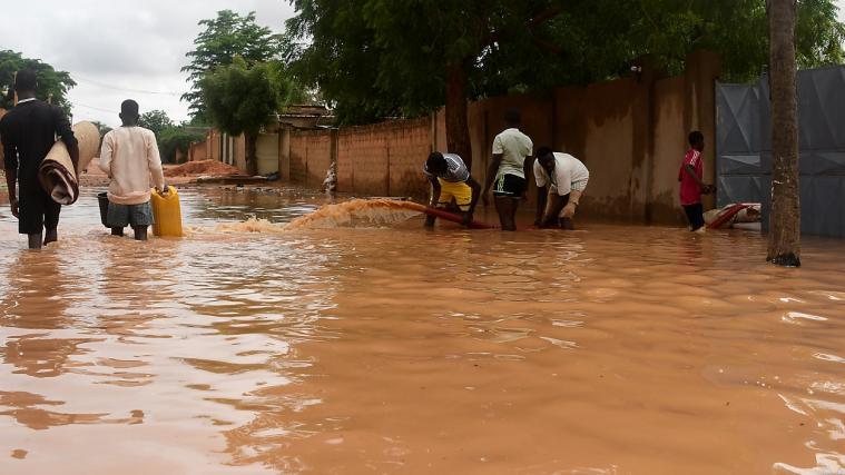 Im westafrikanische Niger gibt es schwere Überschwemmungen.