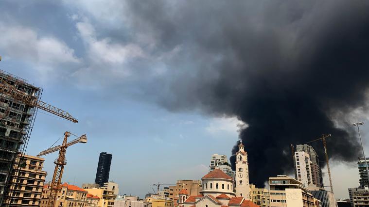 In Beirut ist ein Feuer ausgebrochen.