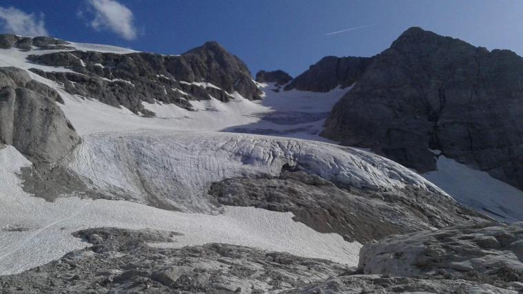 Laut Prognosen könnte der Marmolata-Gletscher 2035 verschwunden sein.