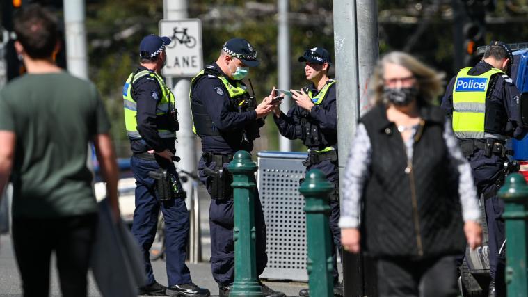 Strenge Kontrollen in Melbourne.