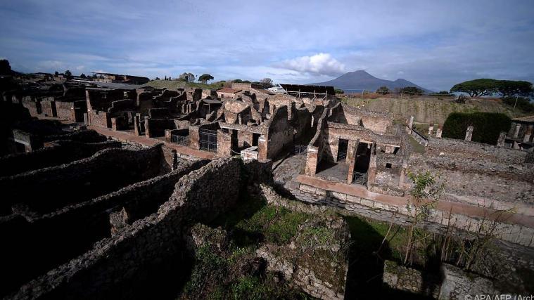 Archäologische Ausgrabungsstätte in Pompeji.