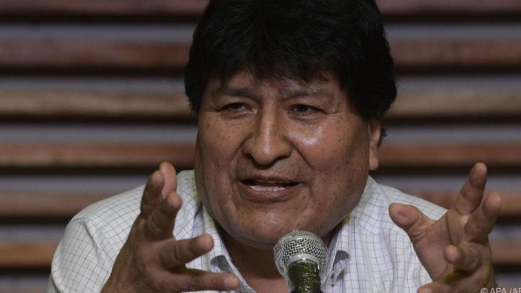 Boliviens Ex-Präsident Evo Morales trat in Buenos Aires vor die Presse.