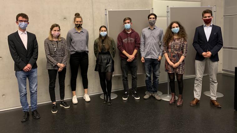 Der neue Vorstand der sh.asus Salzburg (von links): Manuel Gruber, Anna Lena Huber, Lena Florian, Sandra Jöchler, Philipp Brunetti, David Ralser, Ariane Benedikter und Simon Rabensteiner.