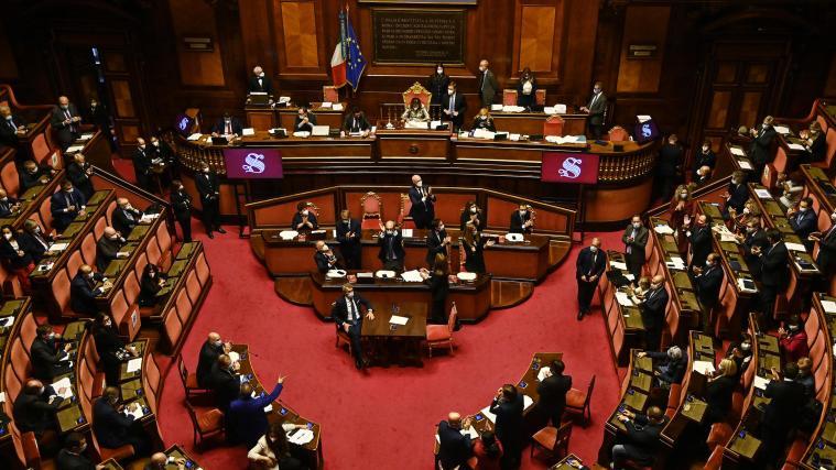 Im Senat in Rom wurde diskutiert.