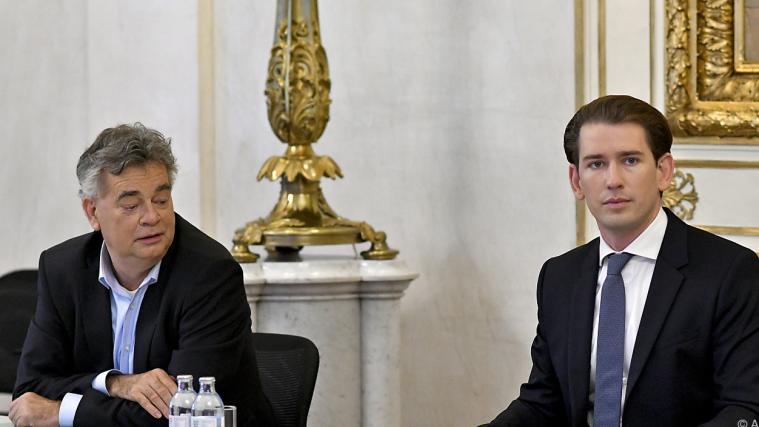 Kanzler Kurz und Vizekanzler Kogler (l.) sagten kurzfristig alle Termine ab.