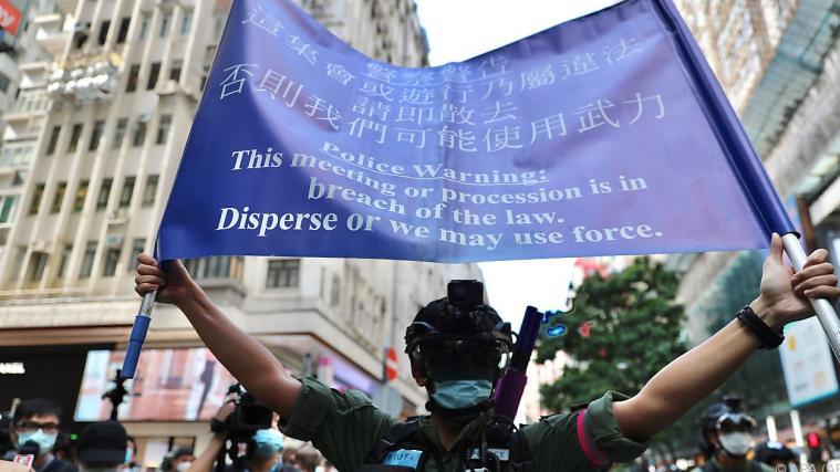 Proteste in Hongkong am chinesischen Nationalfeiertag.