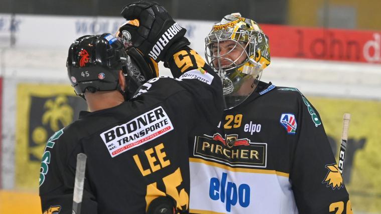 Stephen Lee und Colin Furlong bejubeln den Brunecker Heimsieg.