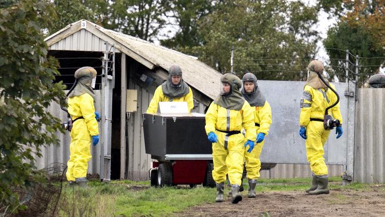 Die toten Nerze wurden in speziellen Containern abtransportiert.