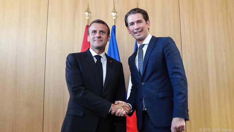 Kurz trifft Macron in Paris.
