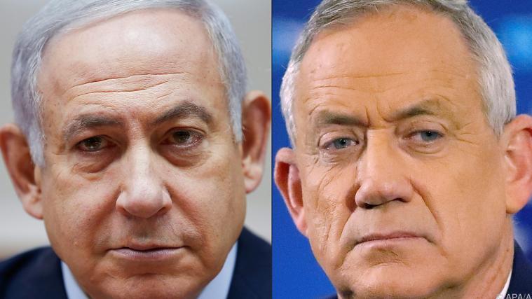 Benjamin Netanyahu und Benny Gantz.