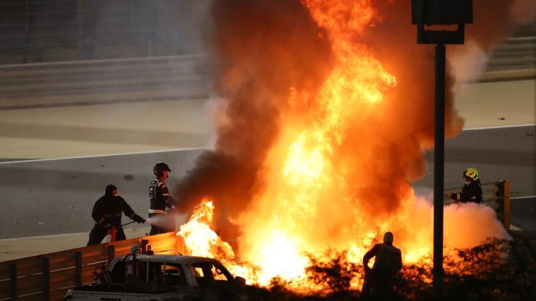 Die Szene des Jahres: Romain Grosjean im Feuerball. Wie durch ein Wunder blieb der Haas-Pilot fast unverletzt.