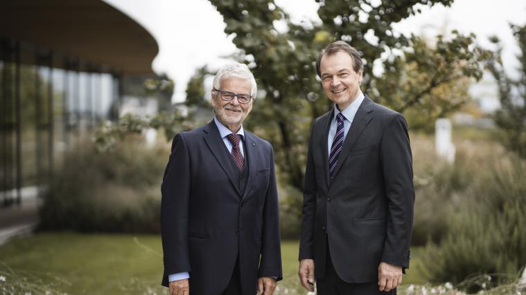 Dr. Schär-Präsident Ulrich Ladurner und der neue CEO Dr. Philipp Schoeller.