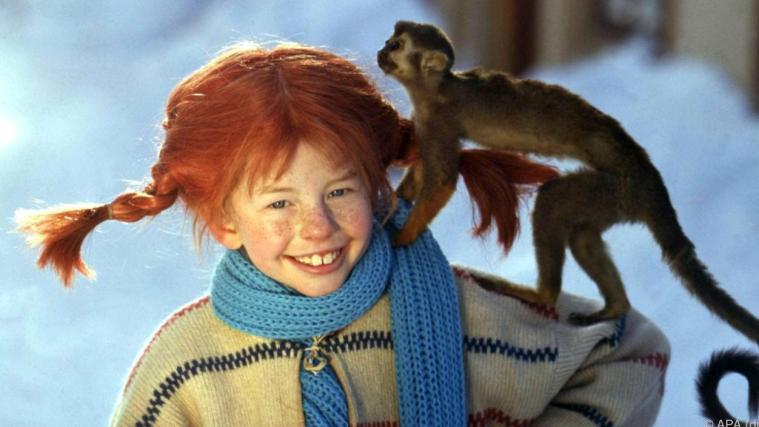 Inger Nilsson als "Pippi Langstrumpf" in der gleichnamigen Fernsehserie.