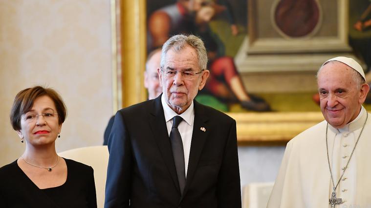 Van der Bellen traf den Papst im Jahr 2017.