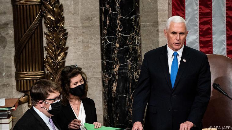 Auch Mike Pence musste vor den Trump-Anhänger in Sicherheit gebracht werden.