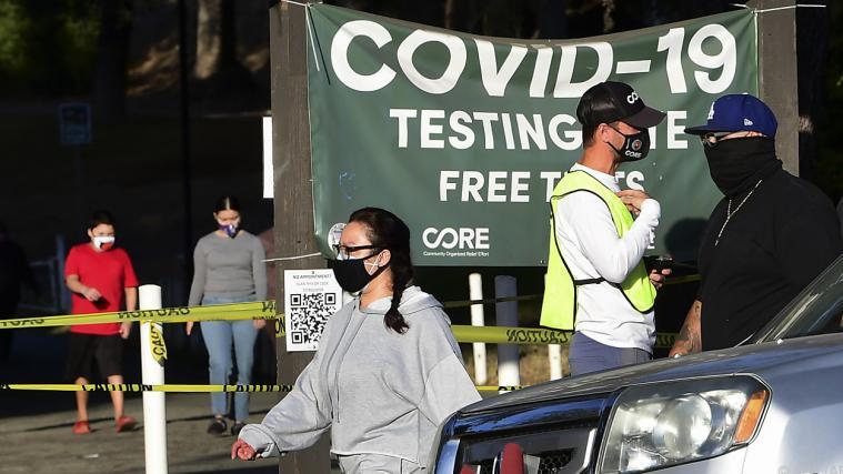 Corona-Teststation in den USA.